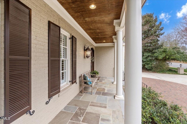 view of patio / terrace with a porch