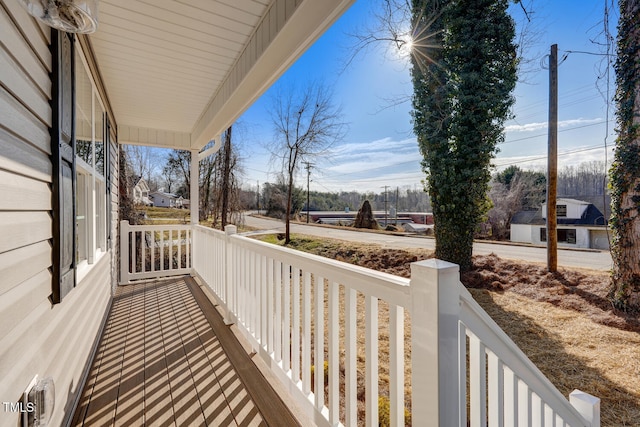 balcony with covered porch