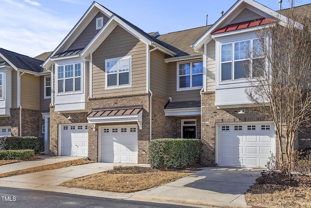 view of property featuring a garage