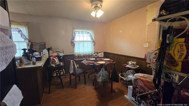 dining room featuring hardwood / wood-style flooring