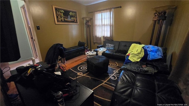 living room featuring hardwood / wood-style floors