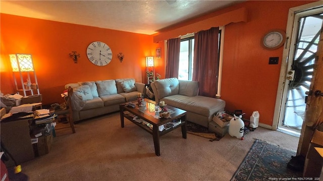 view of carpeted living room