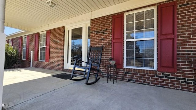 view of patio featuring covered porch