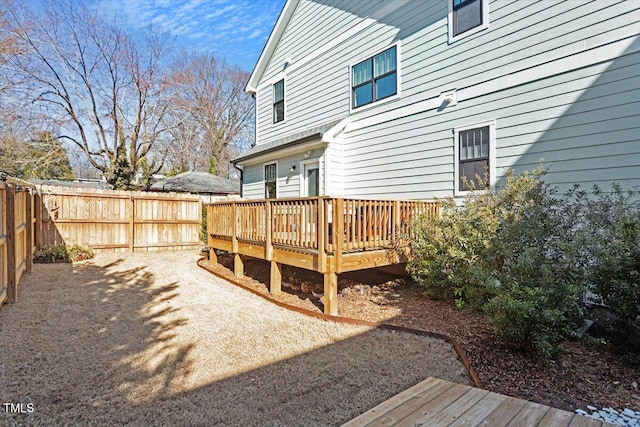 exterior space featuring a deck