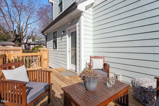 view of wooden deck