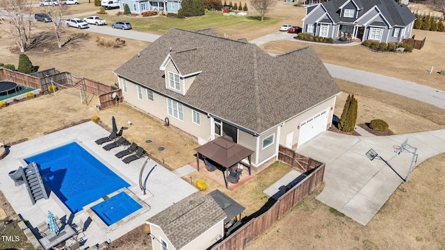 bird's eye view featuring a residential view