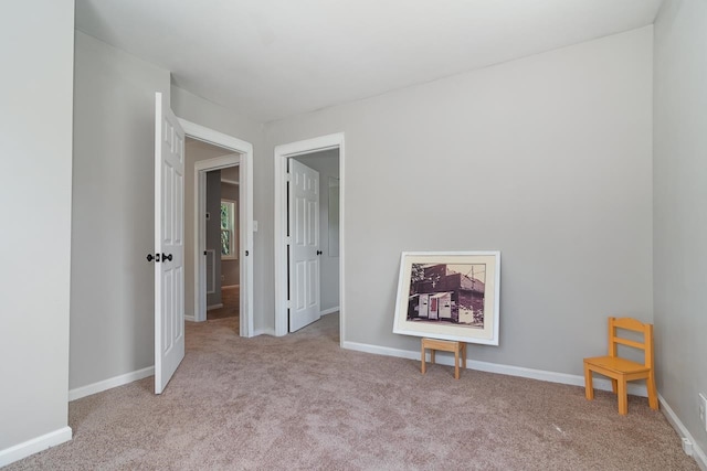 interior space with light colored carpet