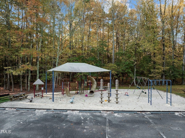 view of jungle gym