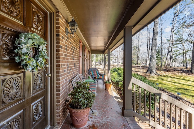 view of patio / terrace featuring covered porch