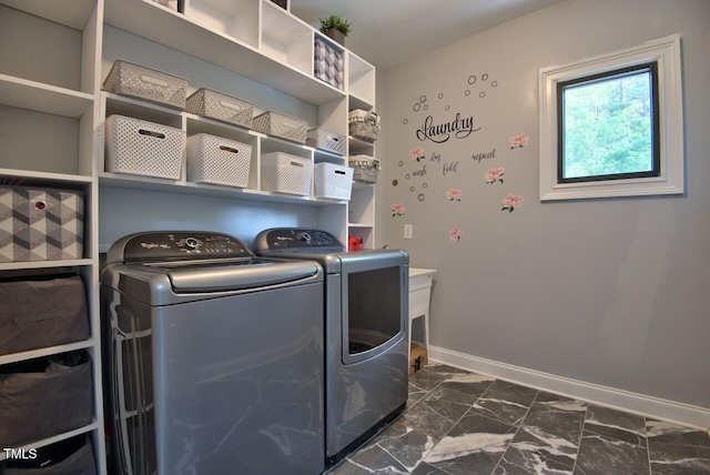 laundry area with washer and clothes dryer