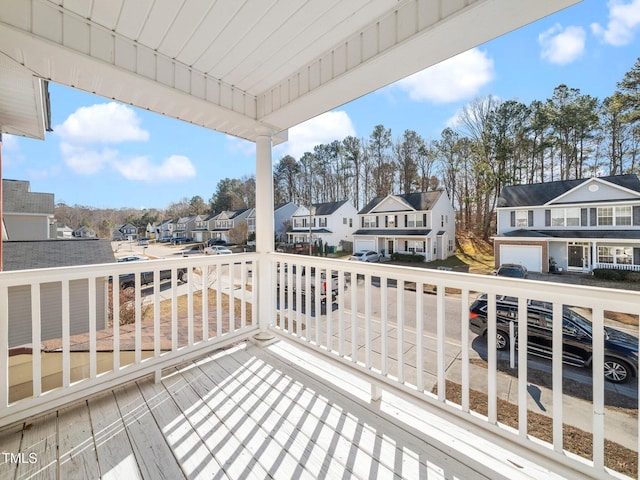 balcony featuring a residential view