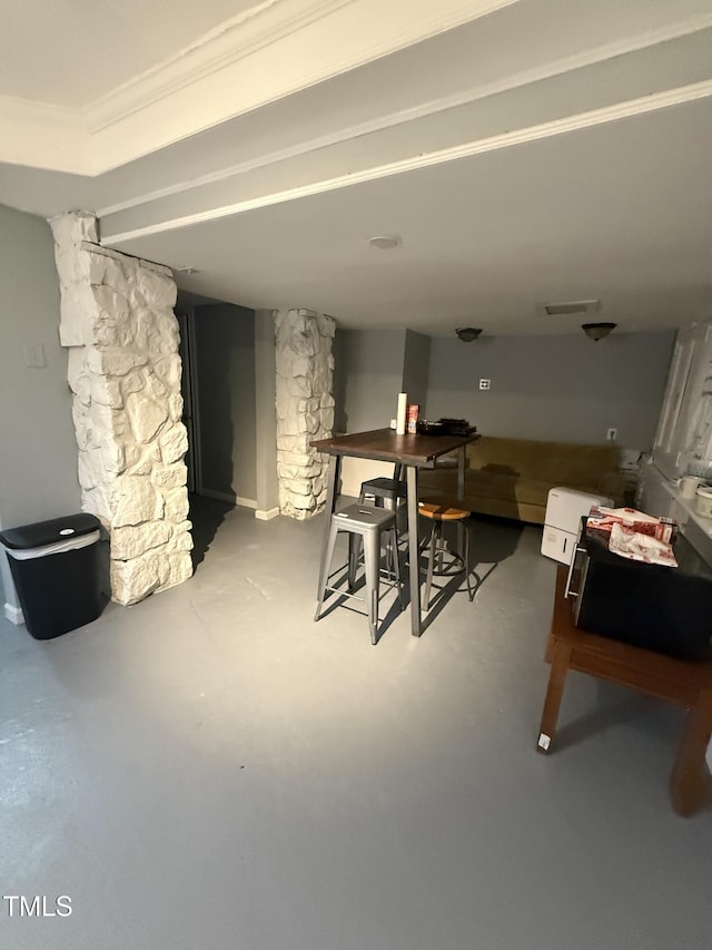 view of basement