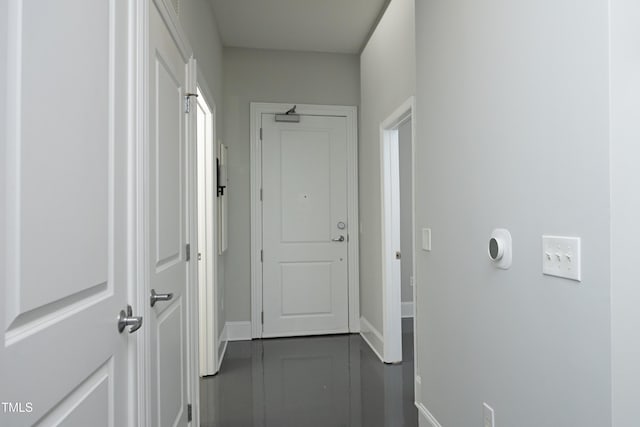 corridor with baseboards