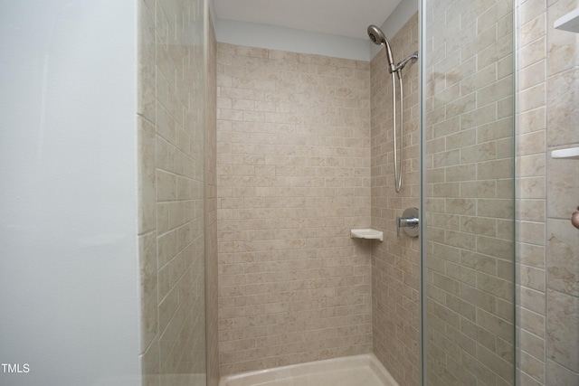 full bathroom with a shower stall