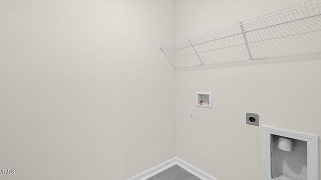 laundry room with hookup for a washing machine and electric dryer hookup