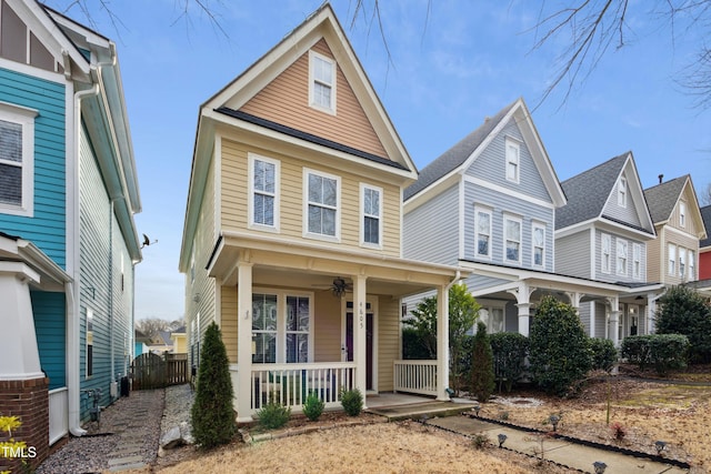 front facade with covered porch