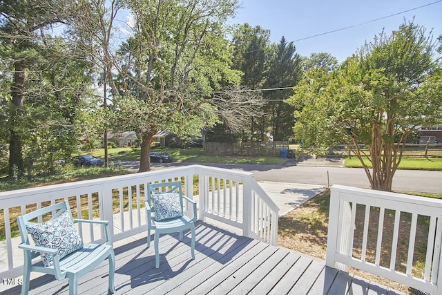 view of wooden deck