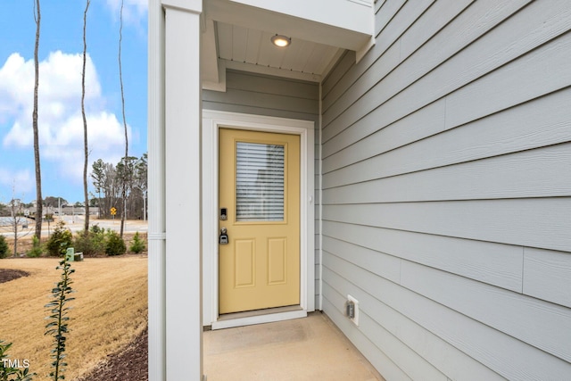 view of doorway to property