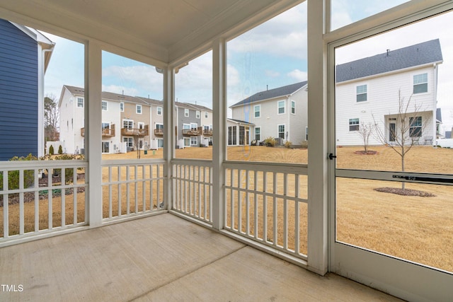 view of sunroom / solarium