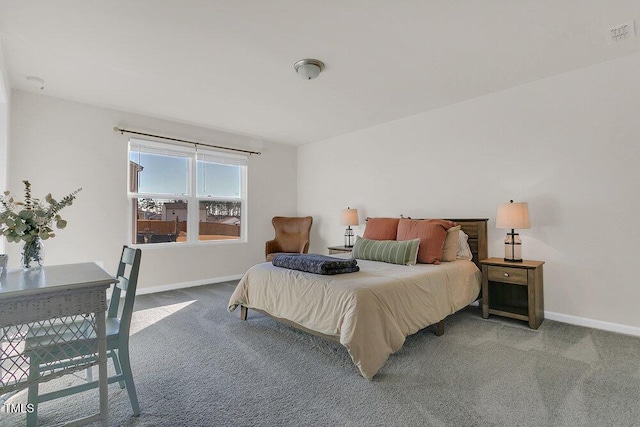 bedroom with carpet floors