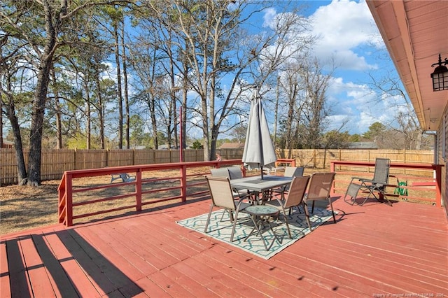 view of wooden deck