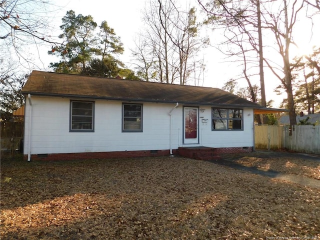 view of ranch-style house