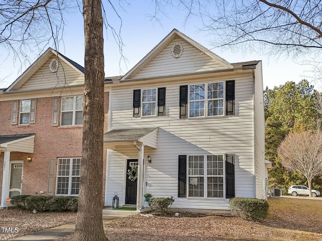 view of front of property with central AC unit