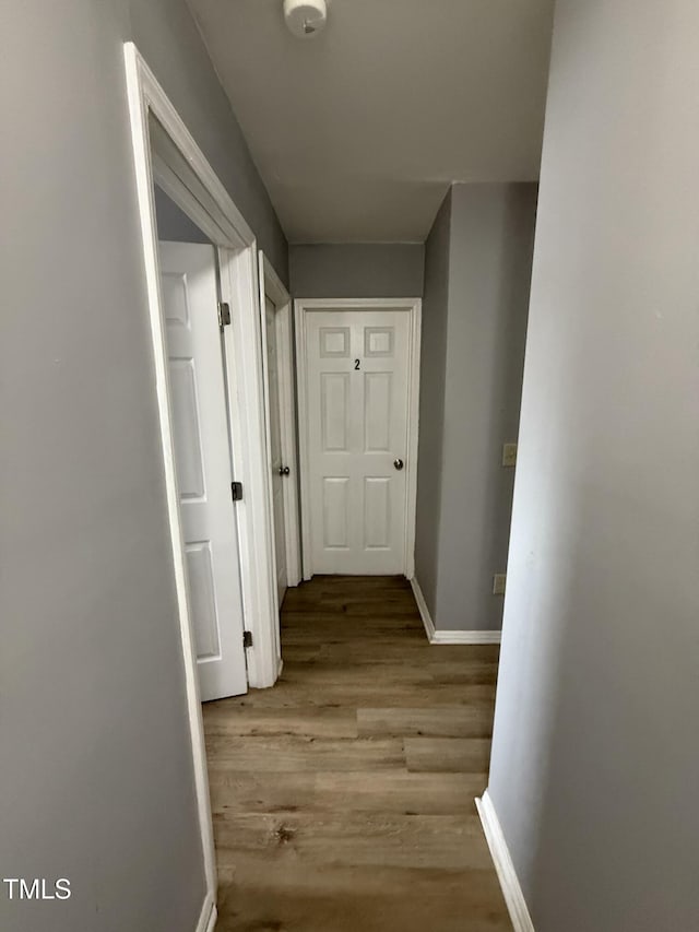 hall featuring light hardwood / wood-style floors