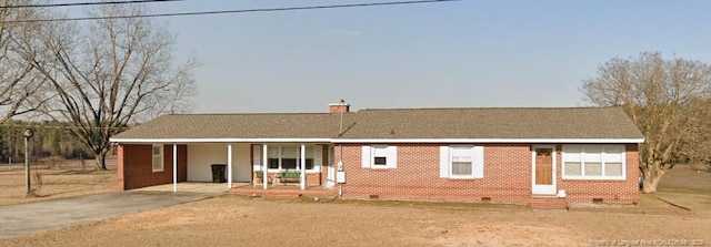 view of front facade with a porch