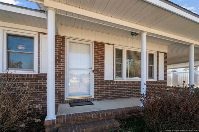 view of doorway to property