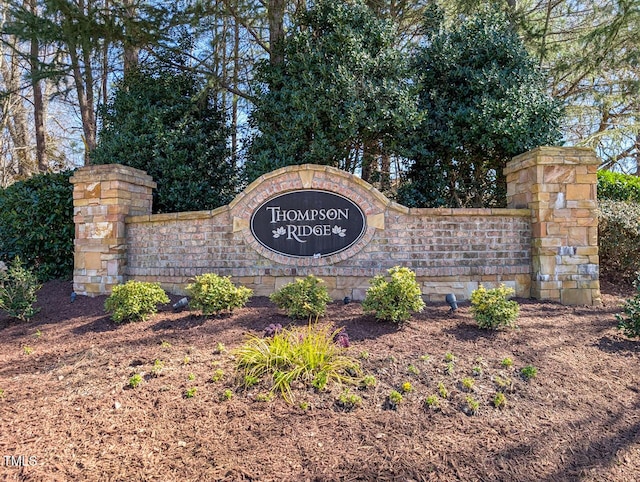 view of community sign