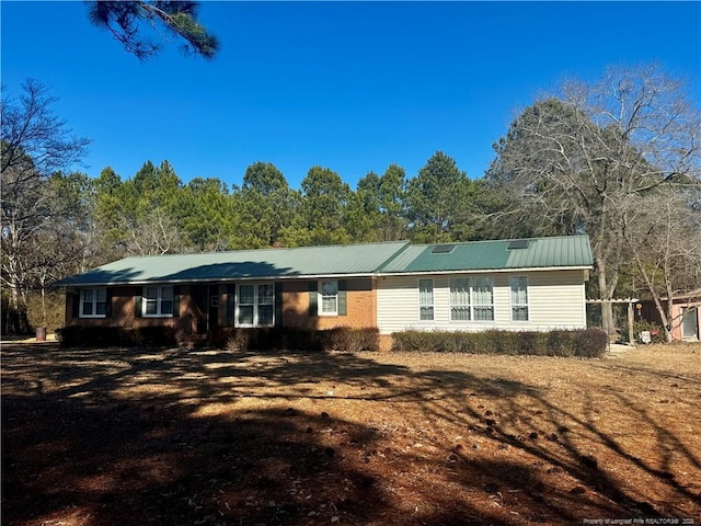 view of single story home