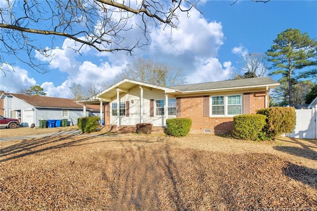 view of ranch-style home