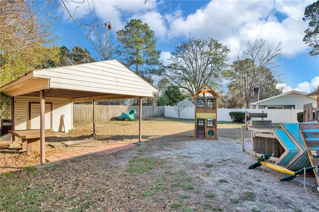 exterior space featuring a playground