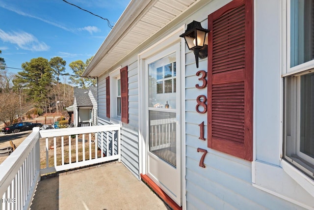 balcony with covered porch