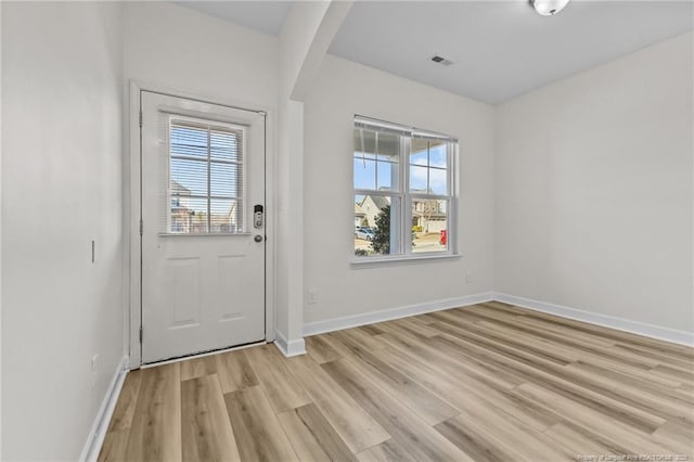 doorway featuring light hardwood / wood-style flooring