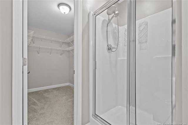 bathroom with an enclosed shower