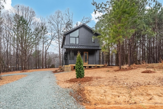 view of front of house with covered porch