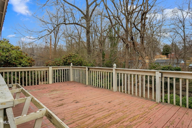 view of wooden deck