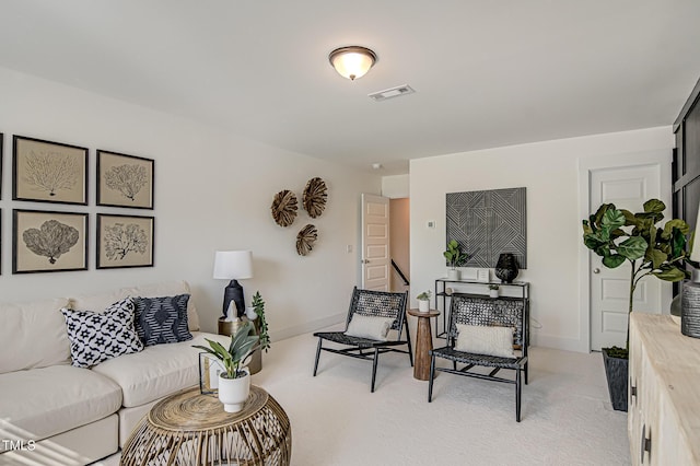 view of carpeted living room