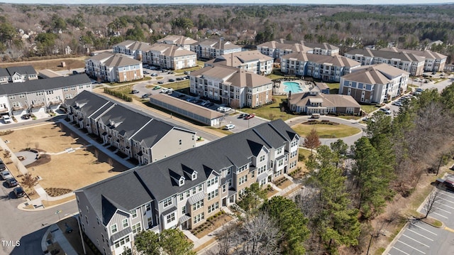 aerial view with a residential view