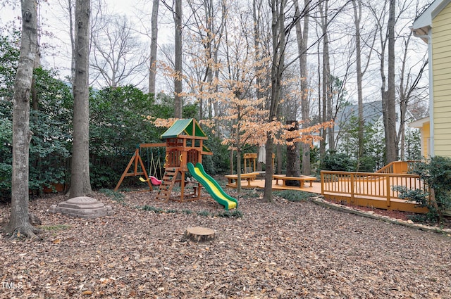 view of jungle gym