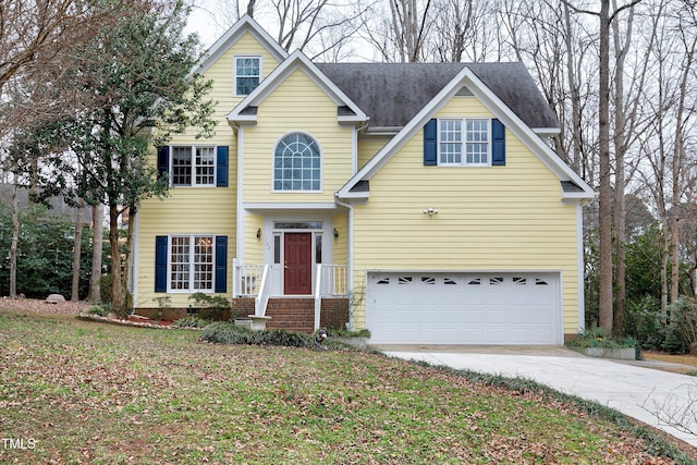 view of front of house featuring a garage