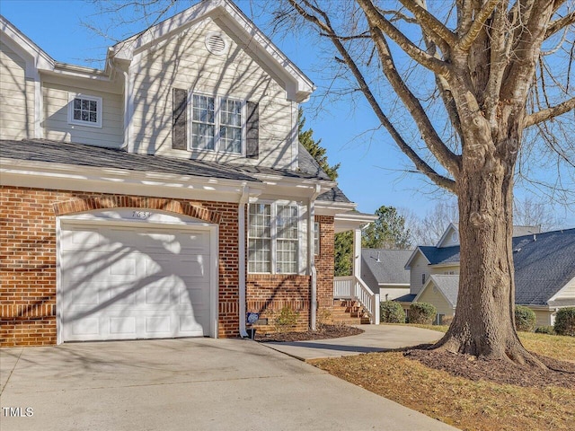 view of front of house featuring a garage