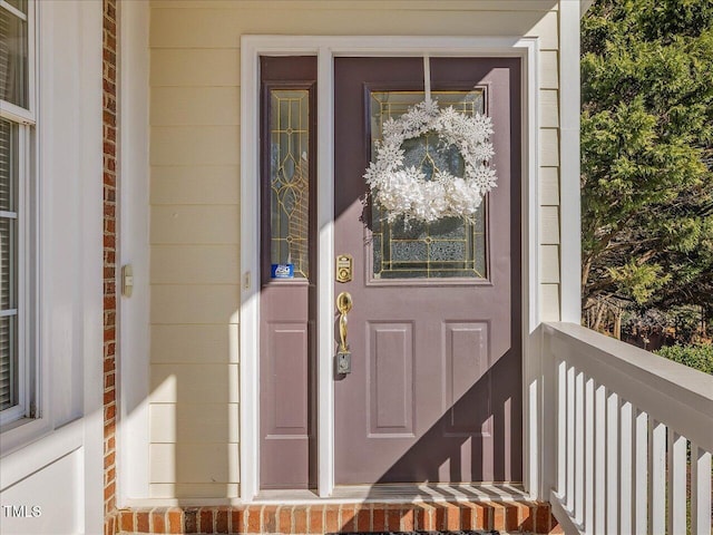 view of doorway to property