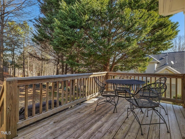 view of wooden terrace