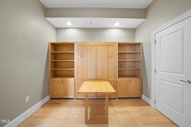 mudroom with light wood-type flooring