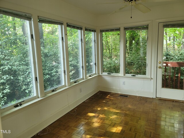 595 Weathersfield Unit A, Pittsboro, NC 27312 - unfurnished sunroom with a healthy amount of sunlight and visible vents