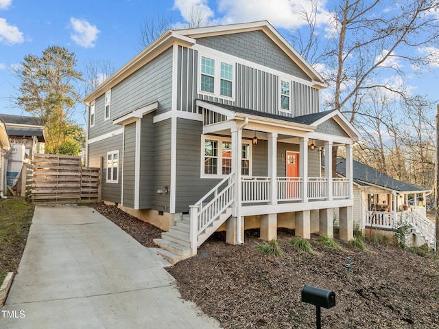 view of front of house with a porch