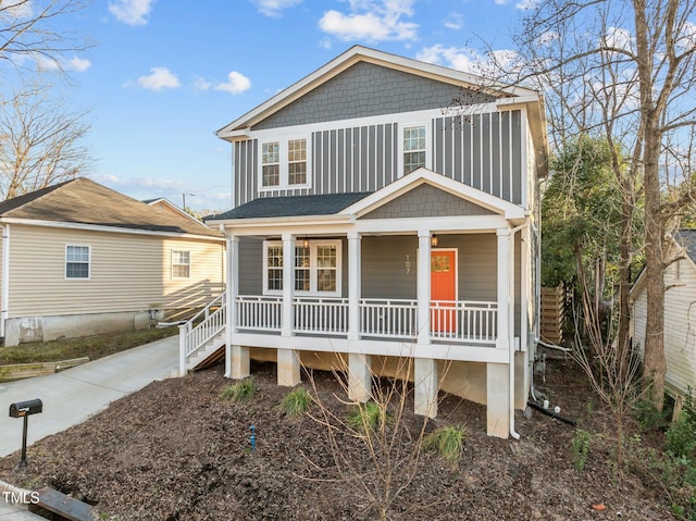 view of front of house with a porch